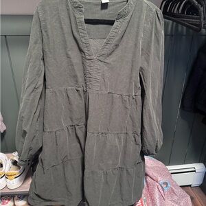 Lucky Brand Olive Long Sleeve Dress